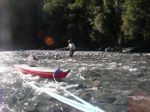 Working kayak upstream